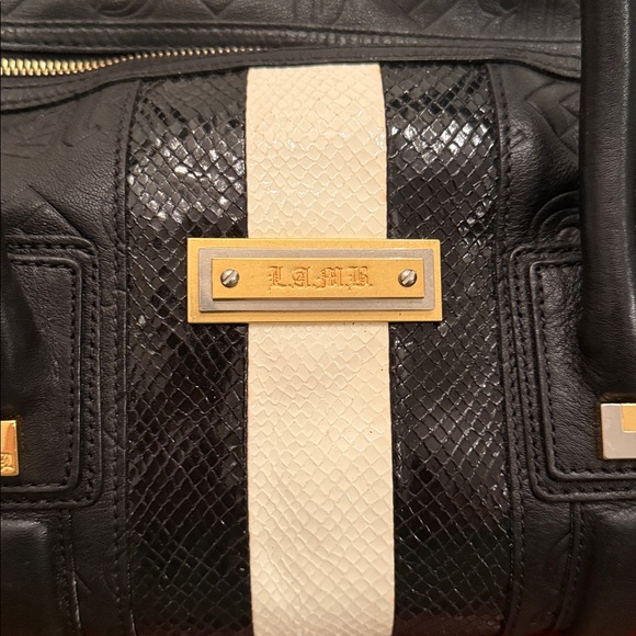 L.A.M.B. Music Fade-out Leather Satchel Handbag - Picture 6 of 12